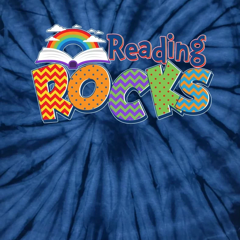 Reading Rocks Book Lover Reading Fan Tie-Dye T-Shirt