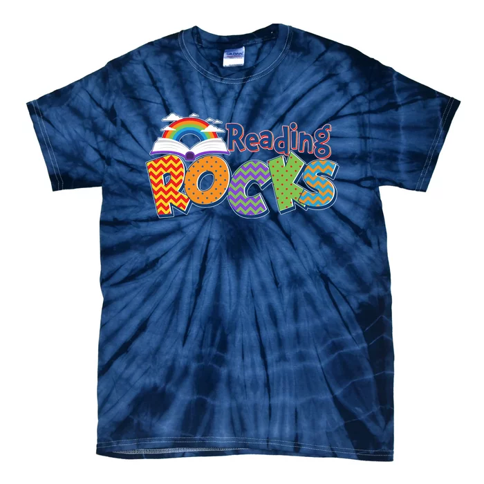 Reading Rocks Book Lover Reading Fan Tie-Dye T-Shirt