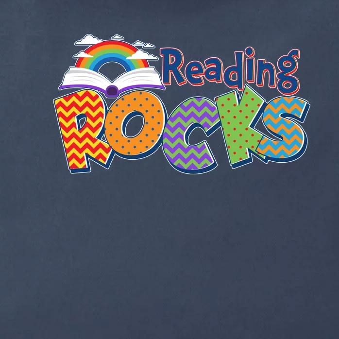 Reading Rocks Book Lover Reading Fan Zip Tote Bag