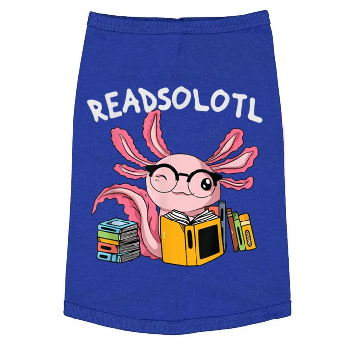 Readsolotl Read Books Lover Axolotl Doggie Tank