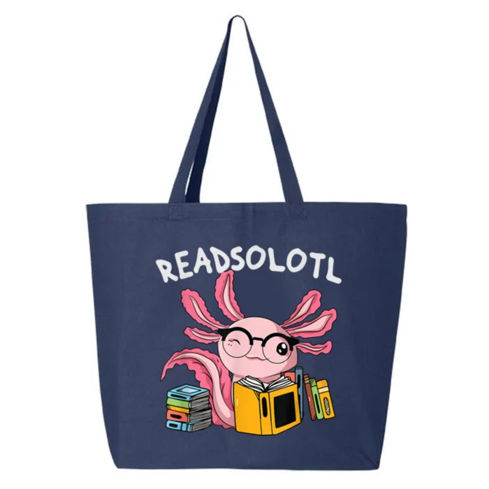 Readsolotl Read Books Lover Axolotl 25L Jumbo Tote