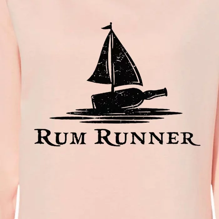 Rum Runner Bottle Ship Why Is The Rum Always Gone Funny Womens California Wash Sweatshirt