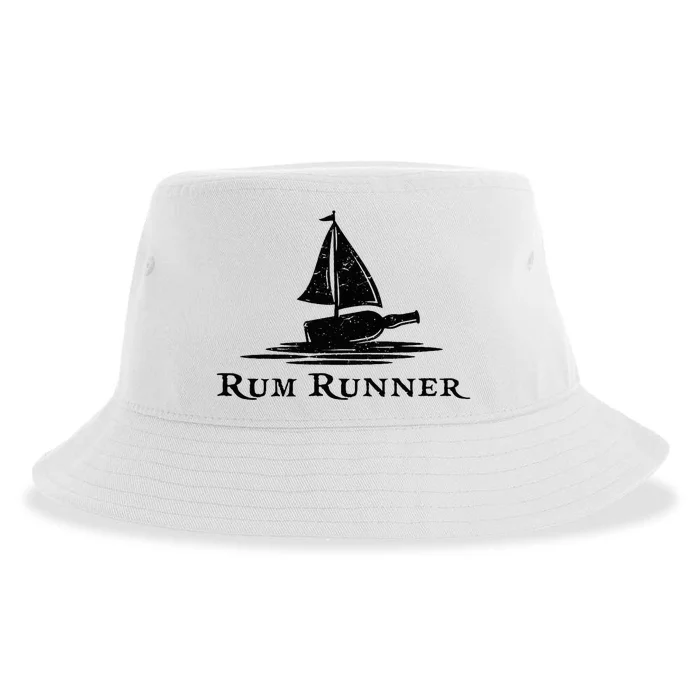 Rum Runner Bottle Ship Why Is The Rum Always Gone Funny Sustainable Bucket Hat