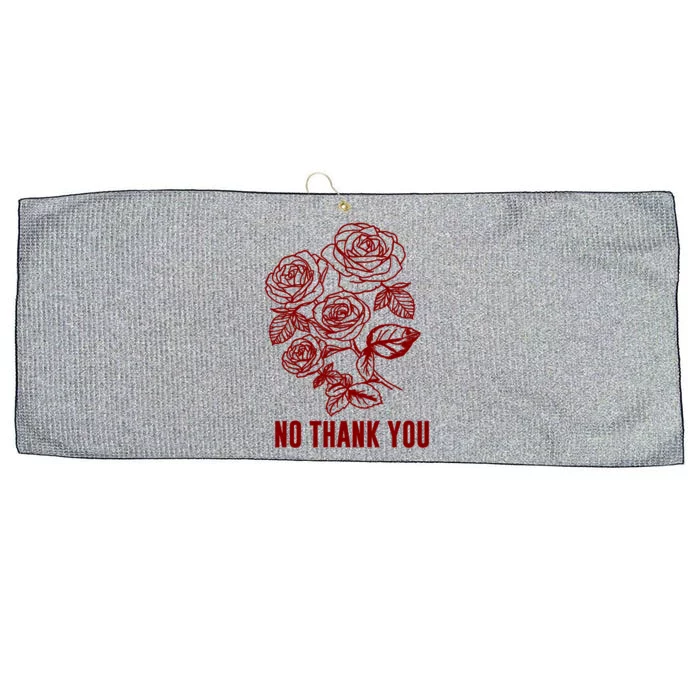 Red Rose Bunch No Thank You Gift Large Microfiber Waffle Golf Towel