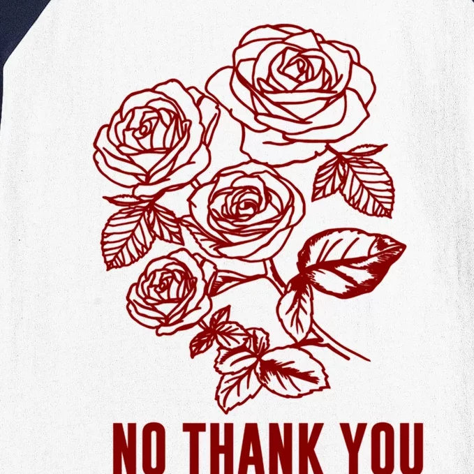 Red Rose Bunch No Thank You Gift Baseball Sleeve Shirt