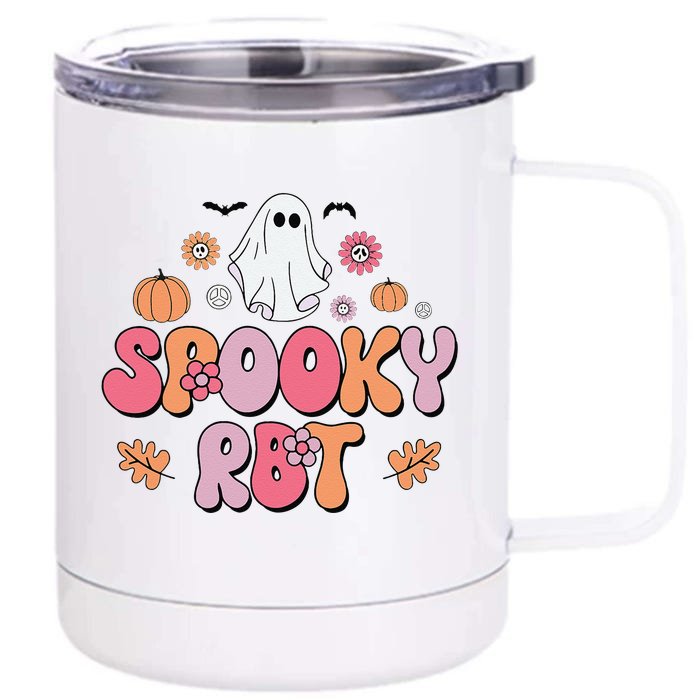 Retro Registered Behavior Technician Halloween Rbt Therapist Front & Back 12oz Stainless Steel Tumbler Cup