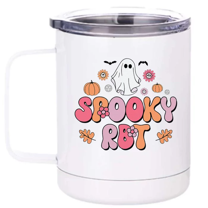 Retro Registered Behavior Technician Halloween Rbt Therapist Front & Back 12oz Stainless Steel Tumbler Cup