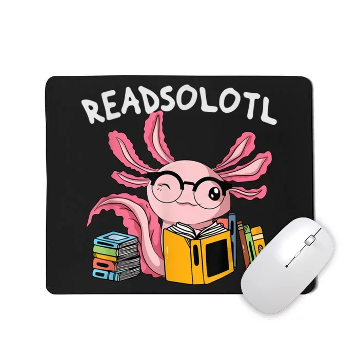 Readsolotl Read Book Axolotl Funny Reading Fish Books Lizard Mousepad