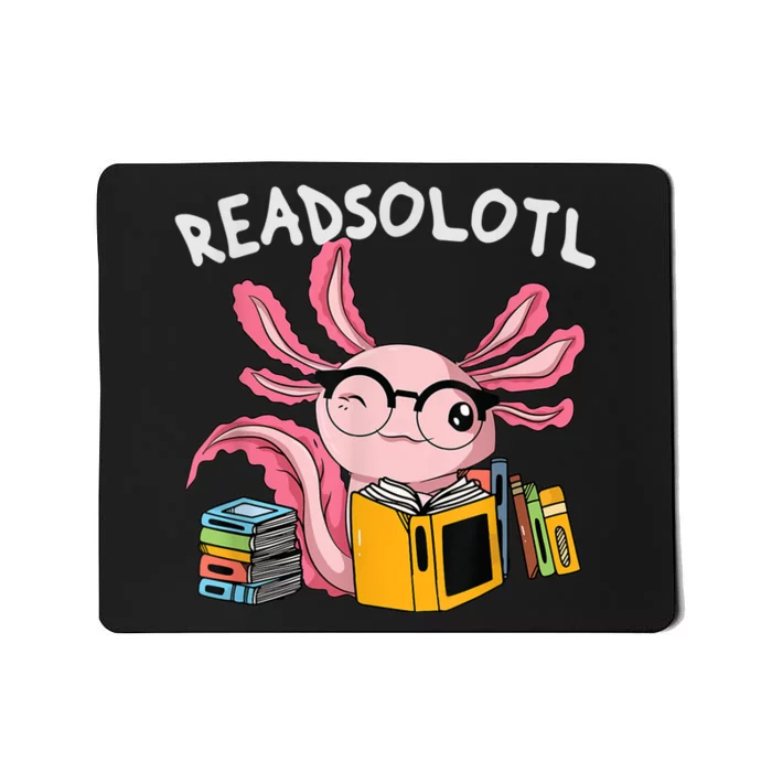 Readsolotl Read Book Axolotl Funny Reading Fish Books Lizard Mousepad