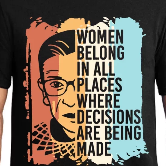 Rbg Ruth Bader Ginsburg Feminist Political Gift Pajama Set