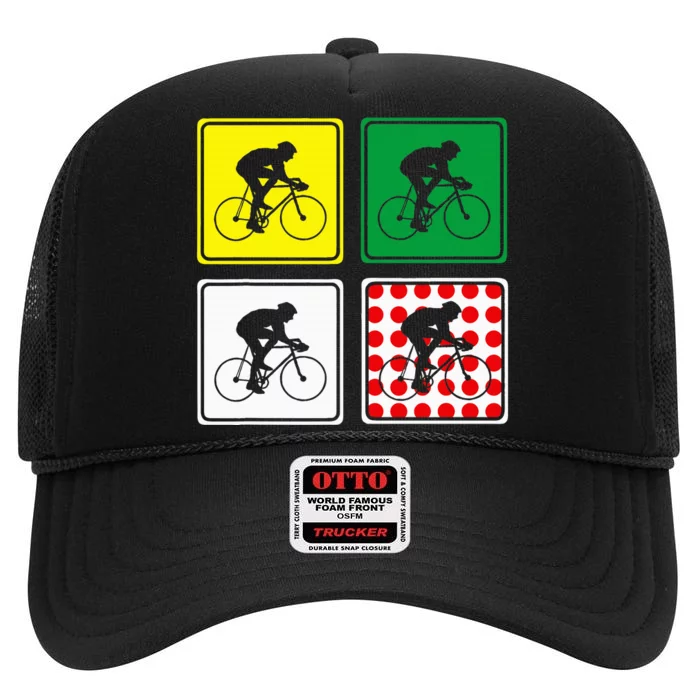 Racing Road Bike Jersey Bicycle Cycling Race Street Biking High Crown Mesh Trucker Hat