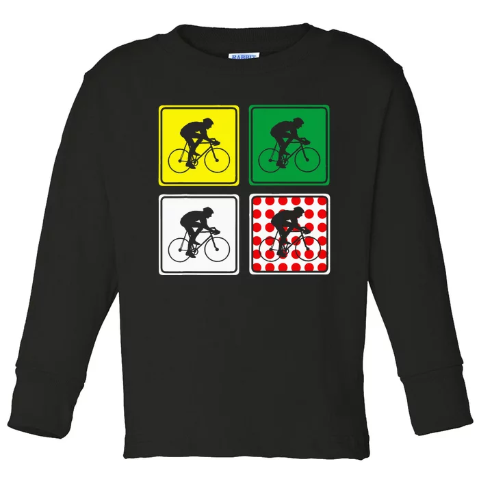 Racing Road Bike Jersey Bicycle Cycling Race Street Biking Toddler Long Sleeve Shirt