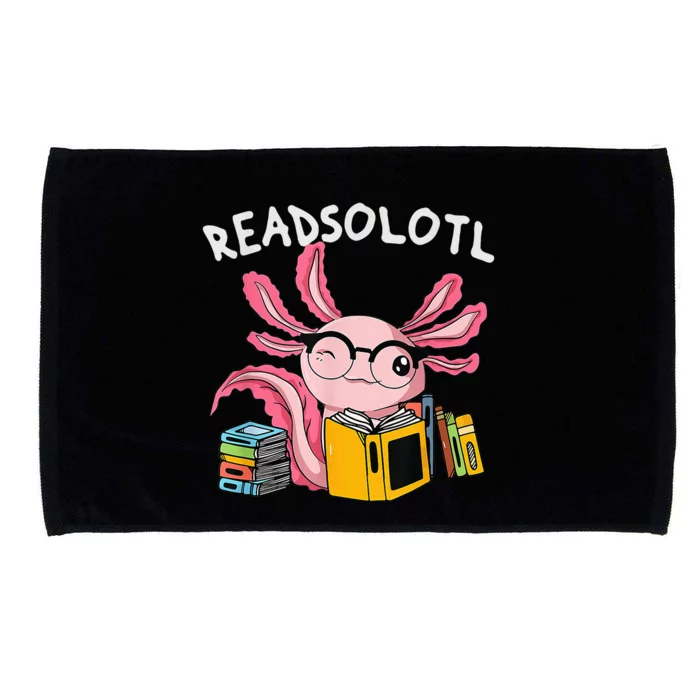 readsolotl read book axolotl reading fish books lizard Microfiber Hand Towel