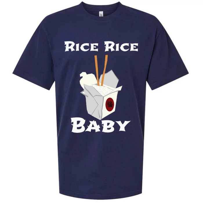 Rice Rice Baby! Funny Cool Chinese Asian Food Sueded Cloud Jersey T-Shirt