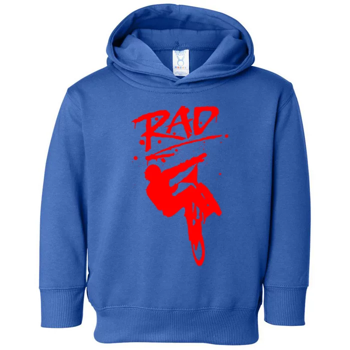 Rad Radical Bmx Bike Redesign Graffiti Gnarly Retro Awesome Meaningful Gift Toddler Hoodie