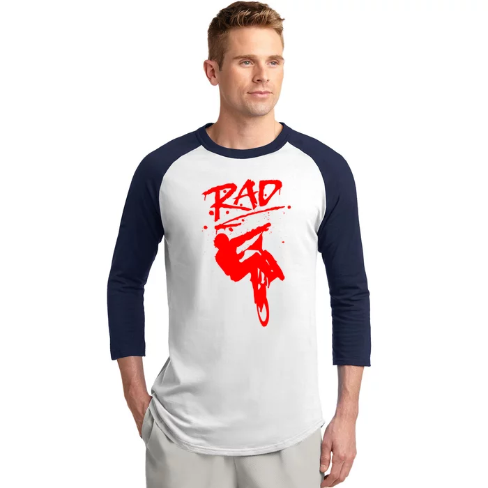 Rad Radical Bmx Bike Redesign Graffiti Gnarly Retro Awesome Meaningful Gift Baseball Sleeve Shirt