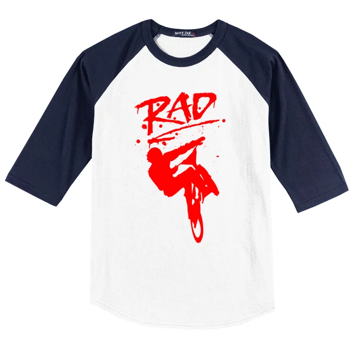 Rad Radical Bmx Bike Redesign Graffiti Gnarly Retro Awesome Meaningful Gift Baseball Sleeve Shirt