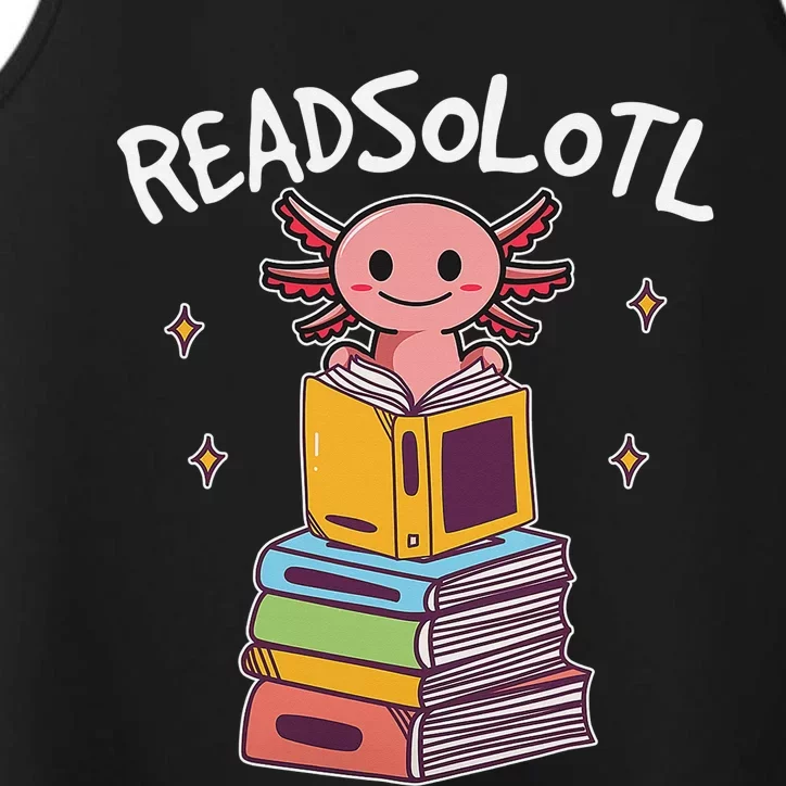 Readsolotl Read Book Axolotl Funny Reading Fish Books Lizard Performance Tank