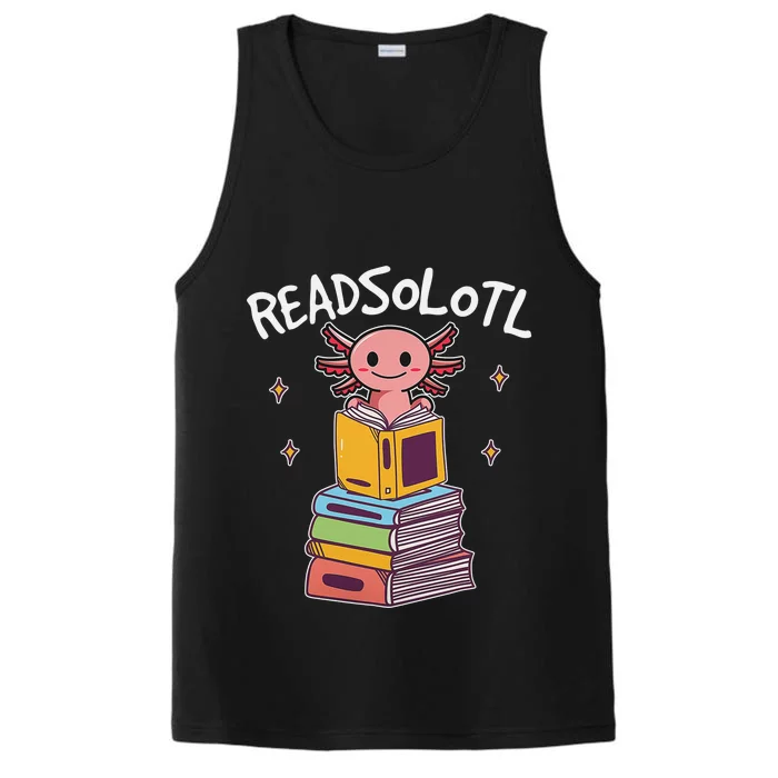 Readsolotl Read Book Axolotl Funny Reading Fish Books Lizard Performance Tank