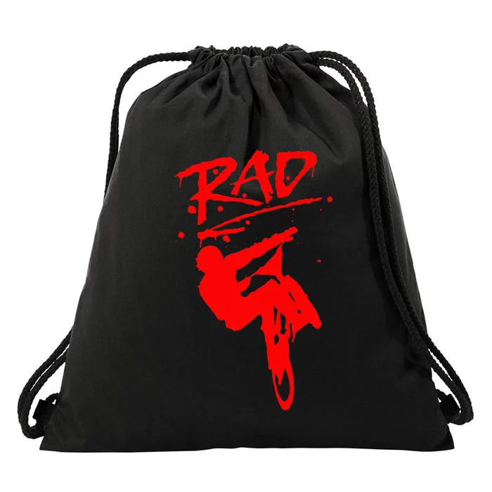 Rad Radical Bmx Bike Redesign Graffiti Gnarly Awesome Drawstring Bag