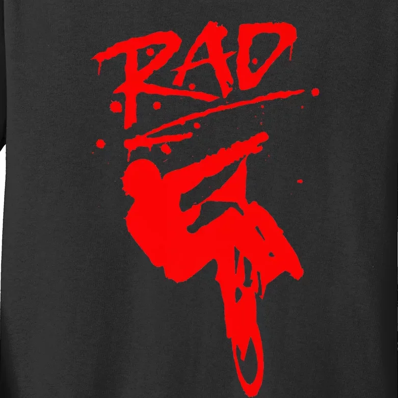 Rad Radical Bmx Bike Redesign Graffiti Gnarly Awesome Kids Long Sleeve Shirt