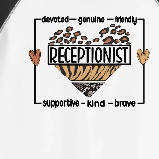 Receptionist Reception Best Receptionist Great Gift Toddler Fine Jersey T-Shirt