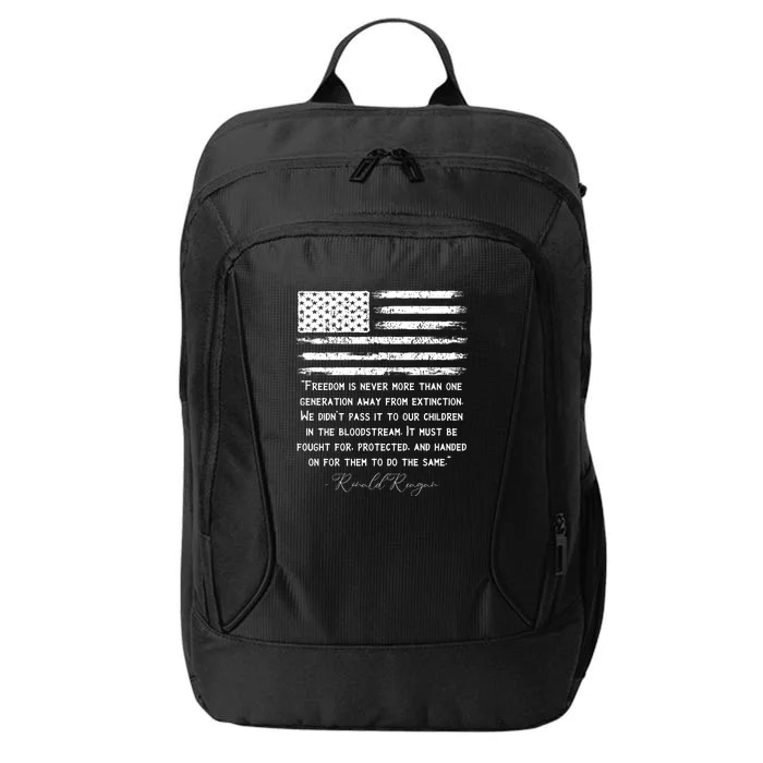 Ronald Reagan Conservative Anti Democrat City Backpack