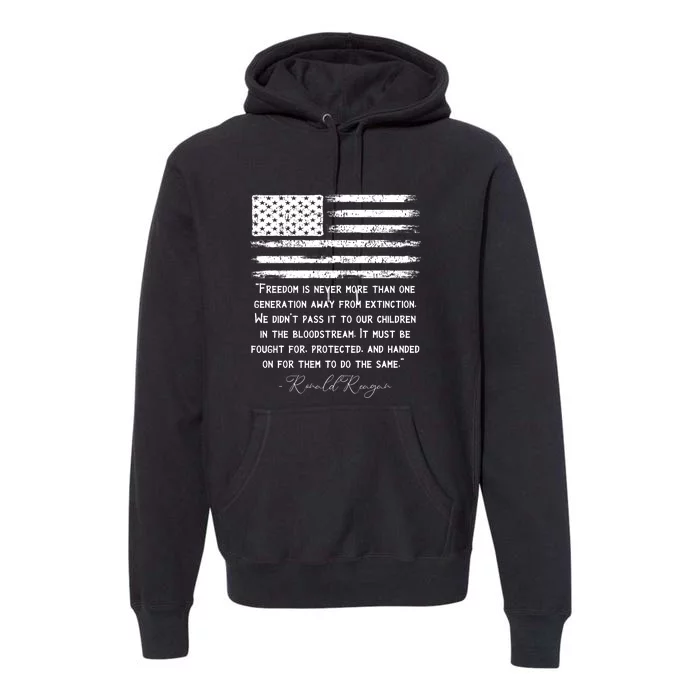 Ronald Reagan Conservative Anti Democrat Premium Hoodie