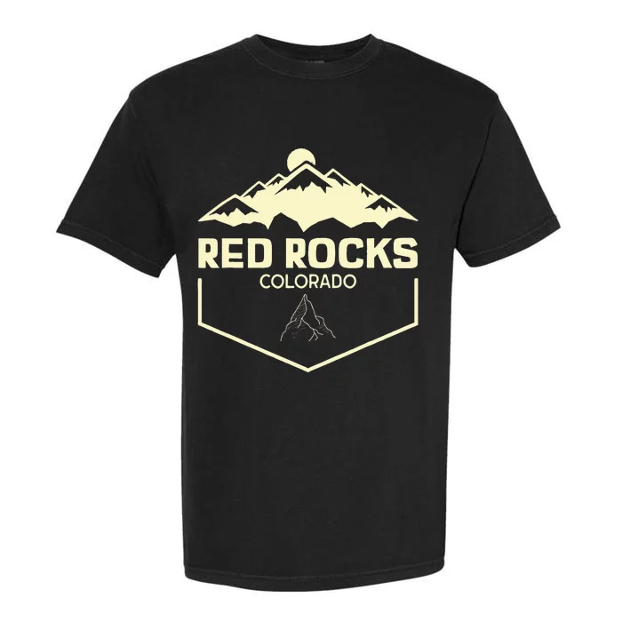 Red Rocks Colorado Beautiful Rocky Mountains Garment-Dyed Heavyweight T-Shirt