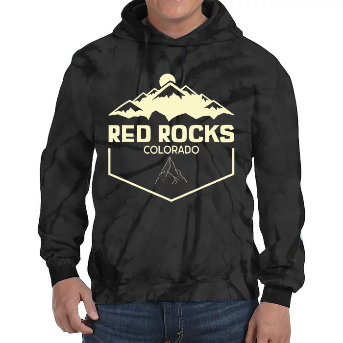 Red Rocks Colorado Beautiful Rocky Mountains Tie Dye Hoodie