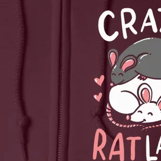 Rat Rats Crazy Rat Lady Love Cute Funny Pet Gift Full Zip Hoodie