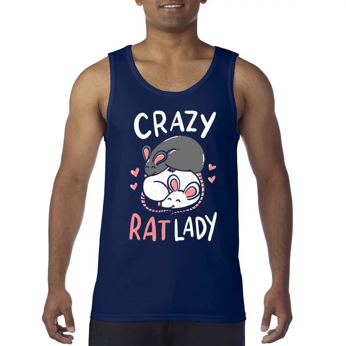 Rat Rats Crazy Rat Lady Love Cute Funny Pet Gift Tank Top