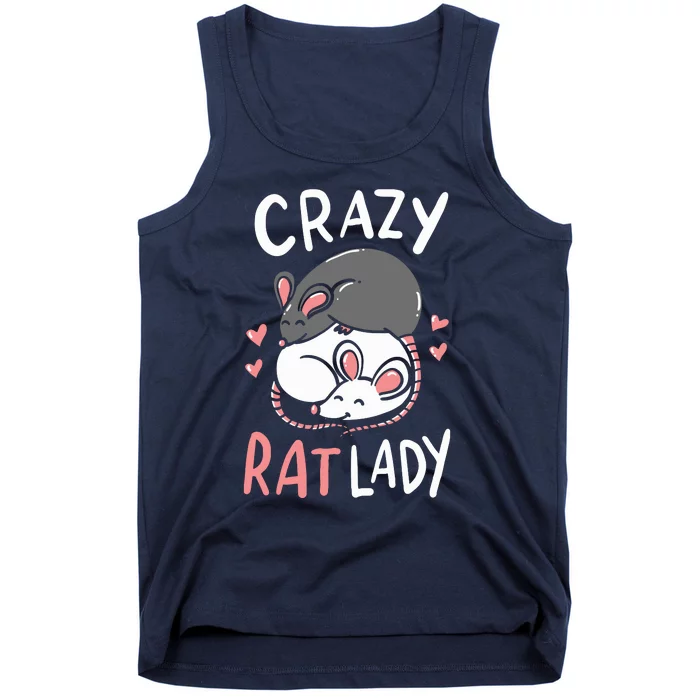 Rat Rats Crazy Rat Lady Love Cute Funny Pet Gift Tank Top