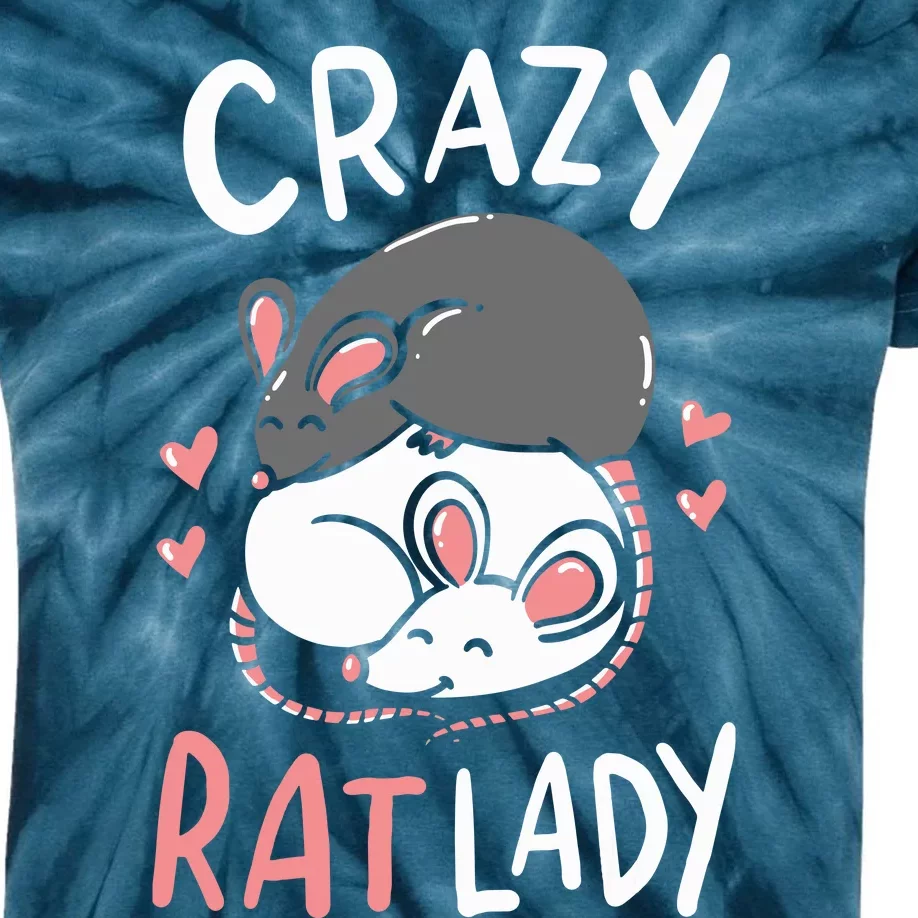 Rat Rats Crazy Rat Lady Love Cute Funny Pet Gift Kids Tie-Dye T-Shirt