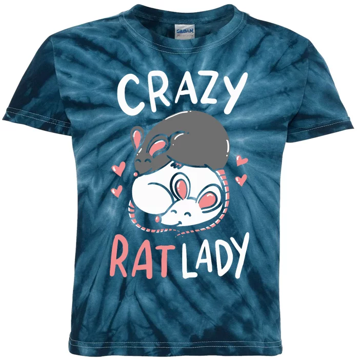 Rat Rats Crazy Rat Lady Love Cute Funny Pet Gift Kids Tie-Dye T-Shirt