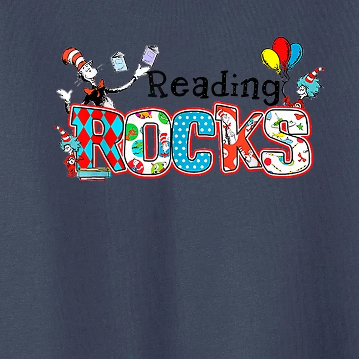 Reading Rocks Cat In Hat Toddler T-Shirt