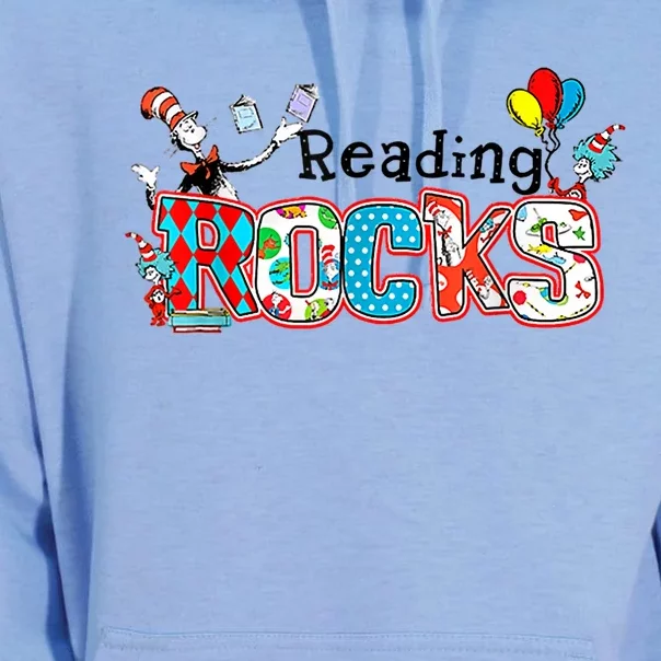 Reading Rocks Cat In Hat Unisex Surf Hoodie