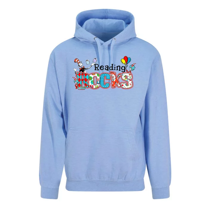 Reading Rocks Cat In Hat Unisex Surf Hoodie