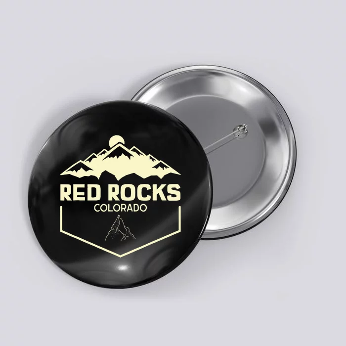 Red Rocks Colorado Beautiful Rocky Mountains Button