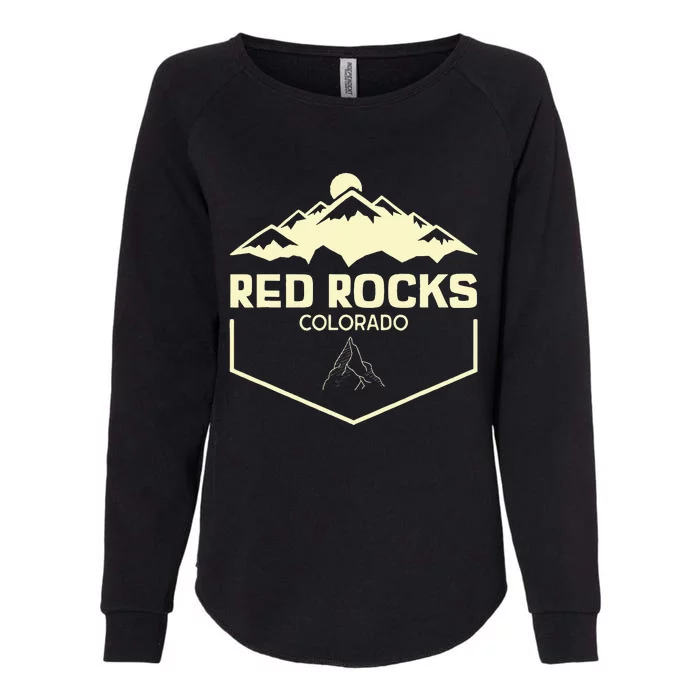 Red Rocks Colorado Beautiful Rocky Mountains Womens California Wash Sweatshirt