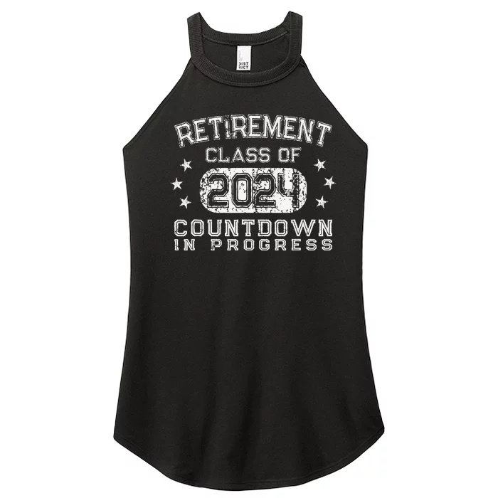 retro Retirement class of 2024 Countdown To Be Retired Women’s Perfect Tri Rocker Tank