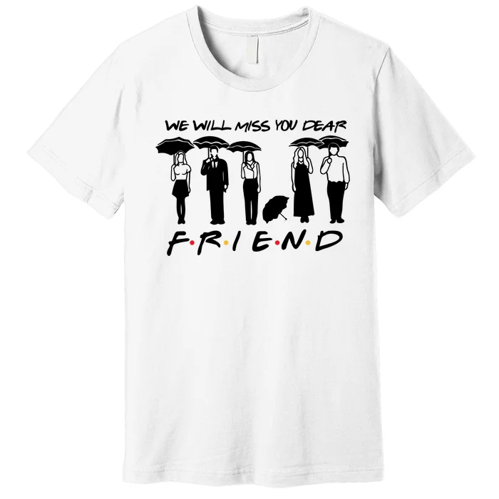 Retro Rip Chandler Bing We Will Miss You Dear Friends Movie Premium T-Shirt