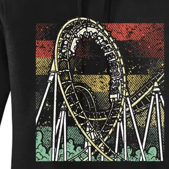 Retro Roller Coaster Women's Pullover Hoodie