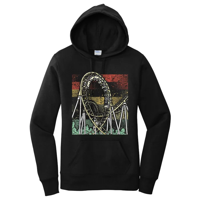 Retro Roller Coaster Women's Pullover Hoodie