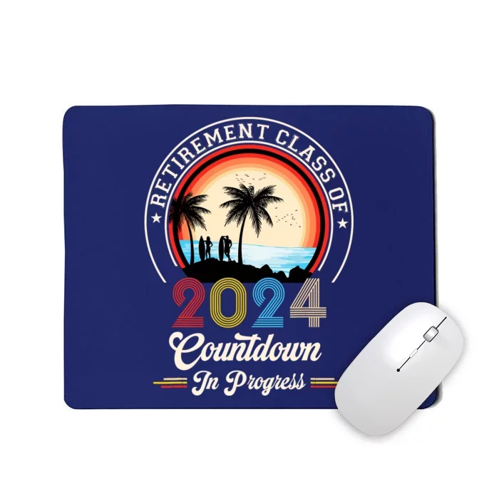 Retro Retirement Class Of 2024 Countdown In Progress Teacher Mousepad