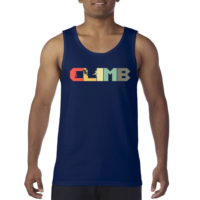 Retro Rock Climbing - Vintage Mountaineer Climb Climber Tank Top