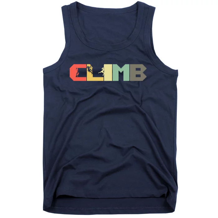 Retro Rock Climbing - Vintage Mountaineer Climb Climber Tank Top