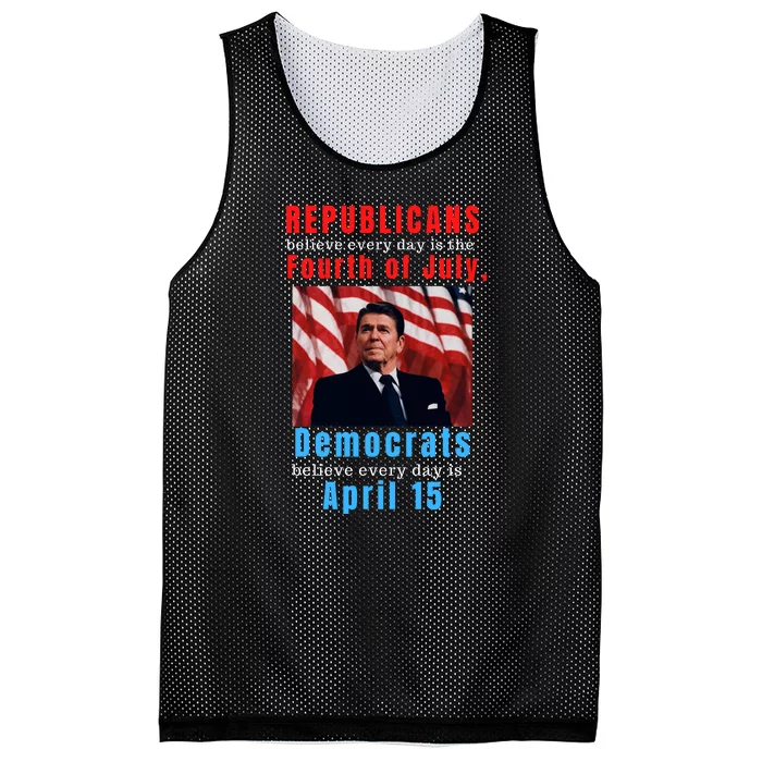 Ronald Reagan Conservative Mesh Reversible Basketball Jersey Tank