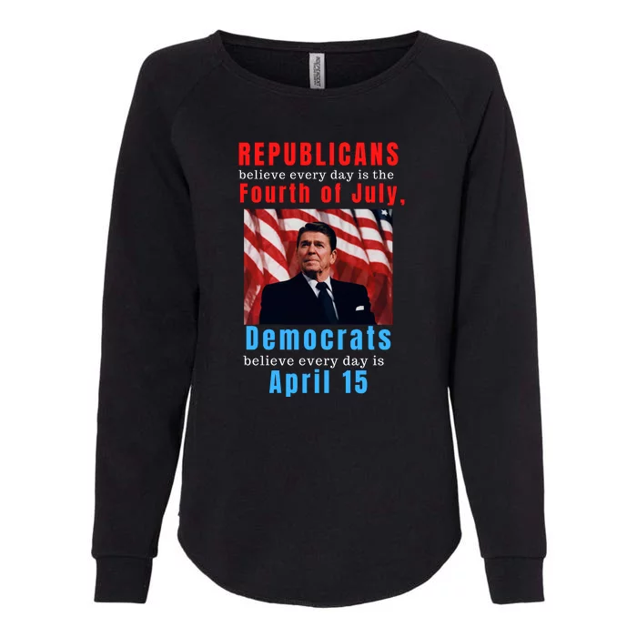 Ronald Reagan Conservative Womens California Wash Sweatshirt