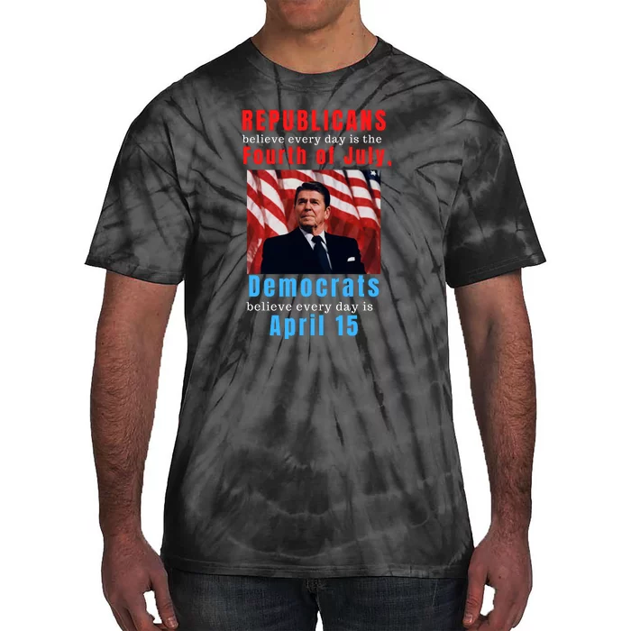 Ronald Reagan Conservative Tie-Dye T-Shirt